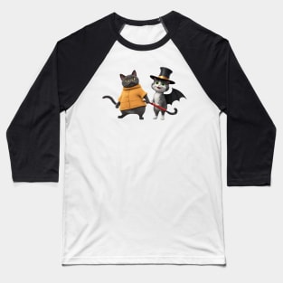 Magic Cat Wizard Baseball T-Shirt